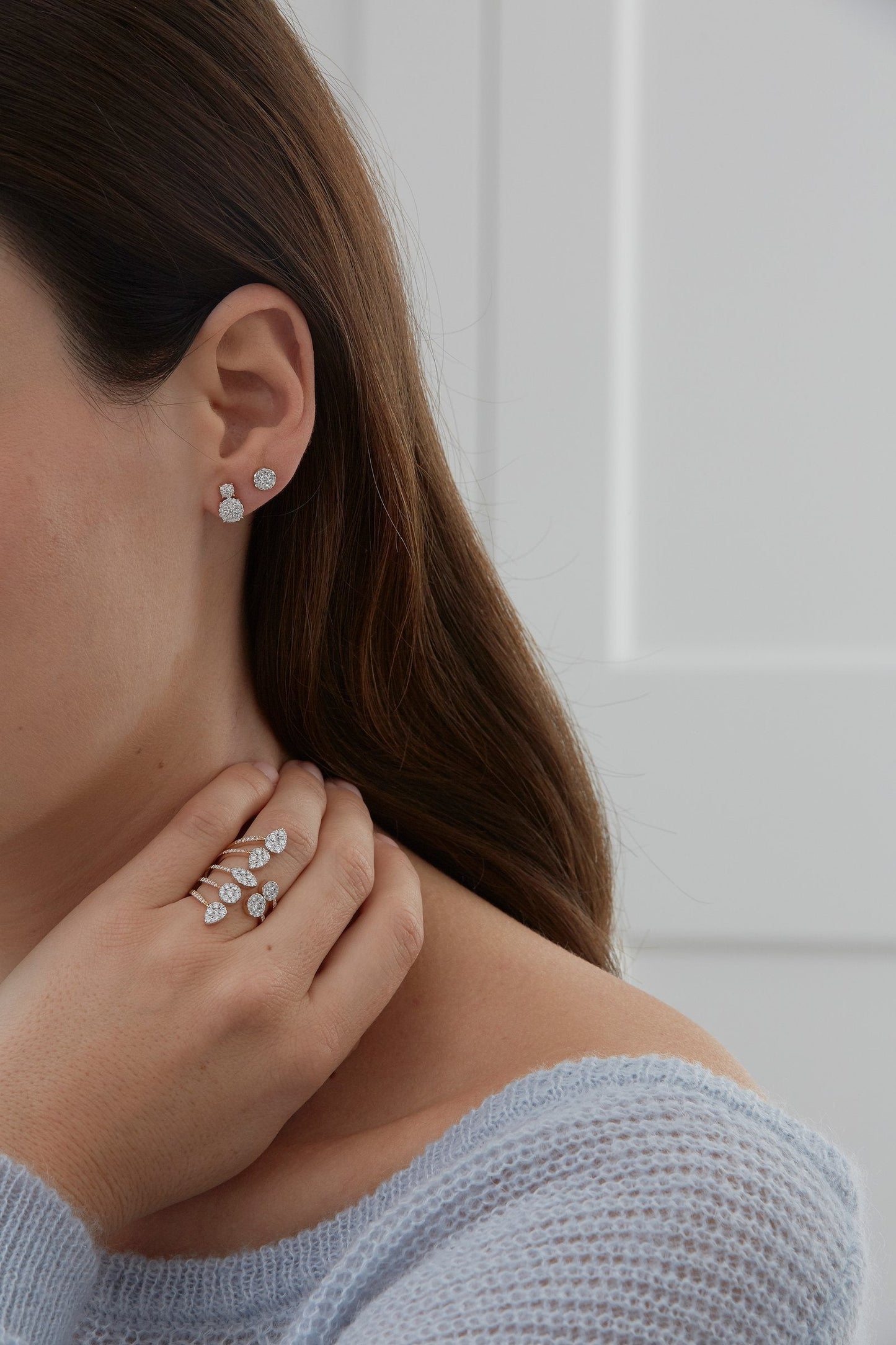 2.0 TCW Round Moissanite Diamond Studs Earrings - farrellouise