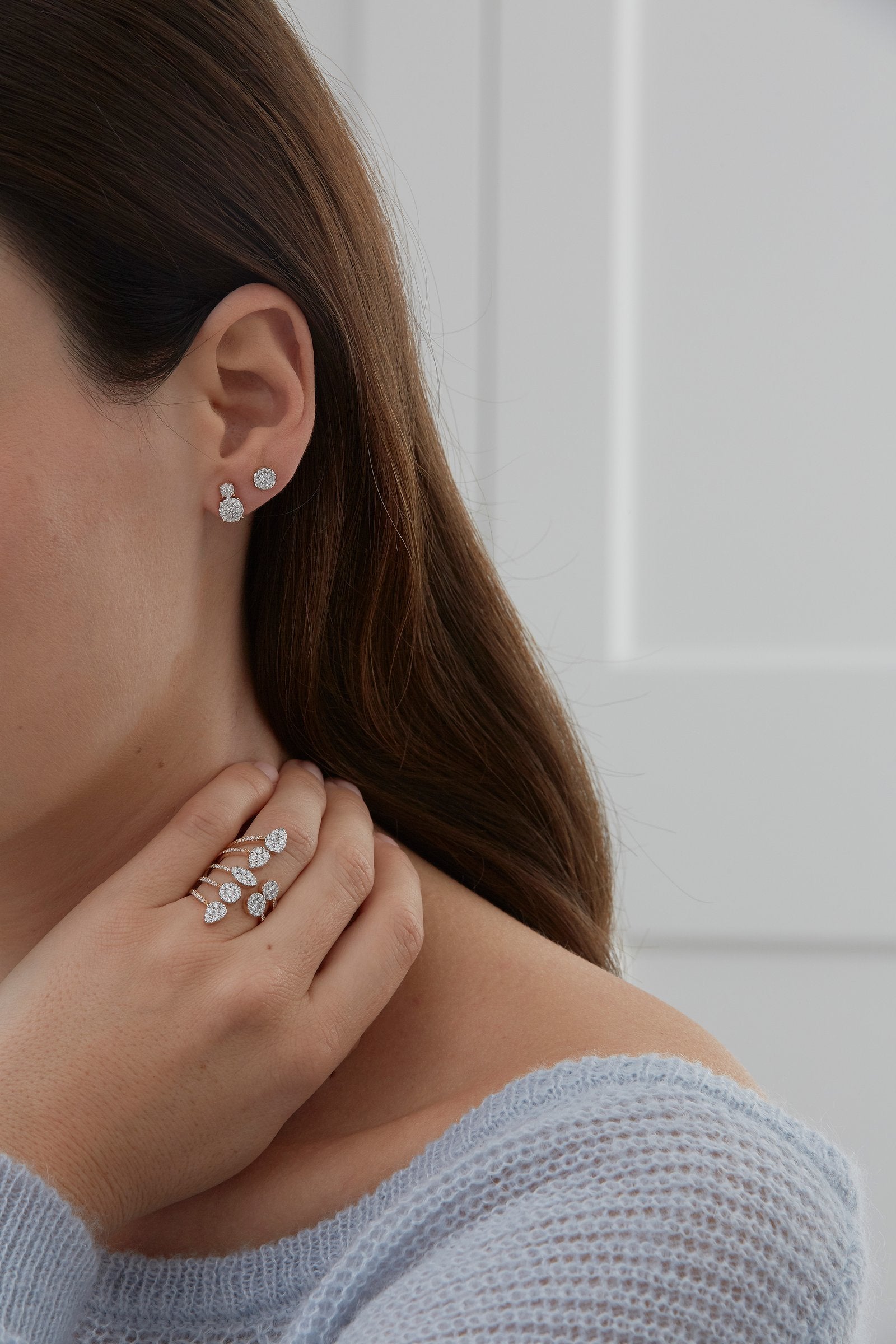 2.0 TCW Round Moissanite Diamond Studs Earrings - farrellouise