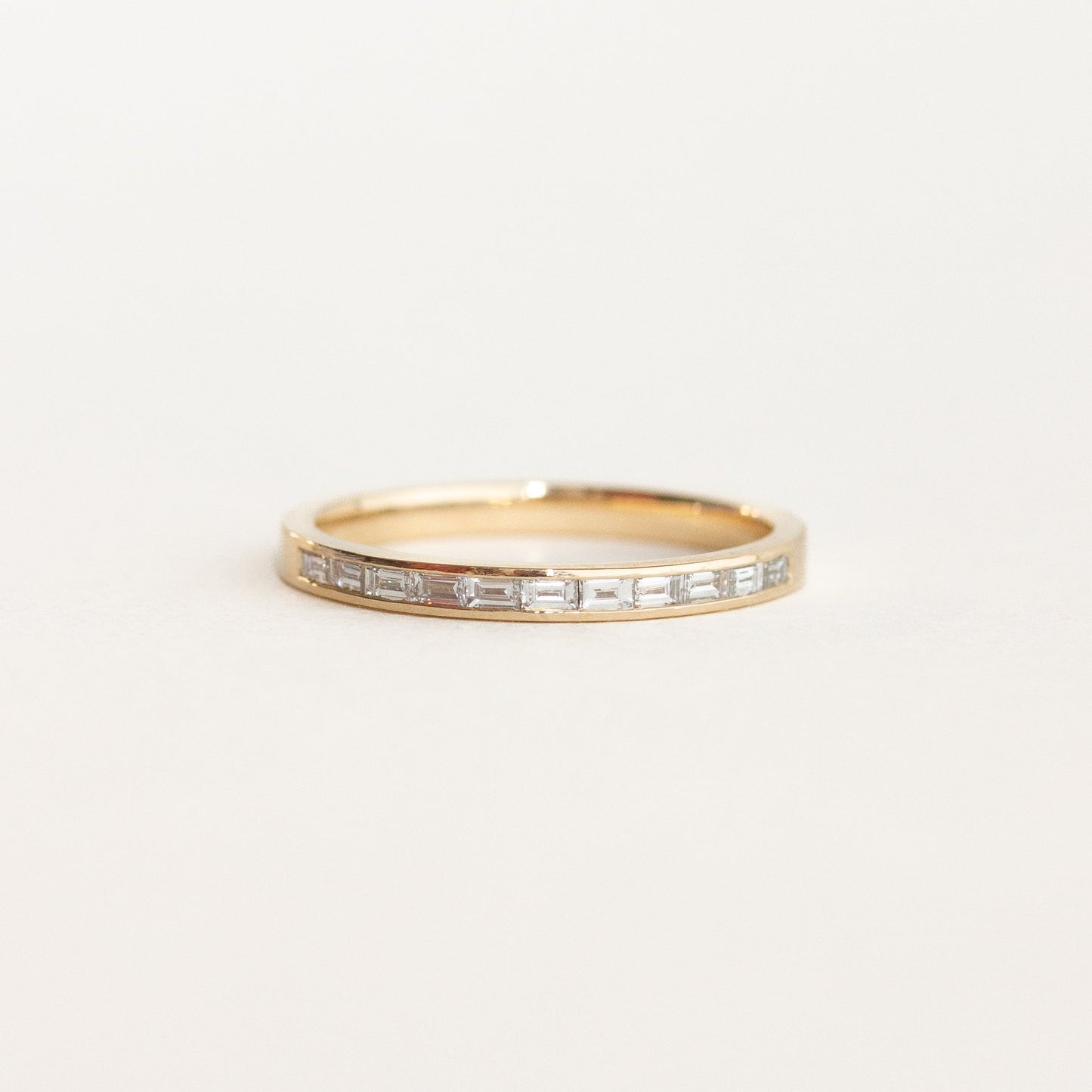 0.22 TCW Baguette Moissanite Bar Setting Wedding Band - farrellouise