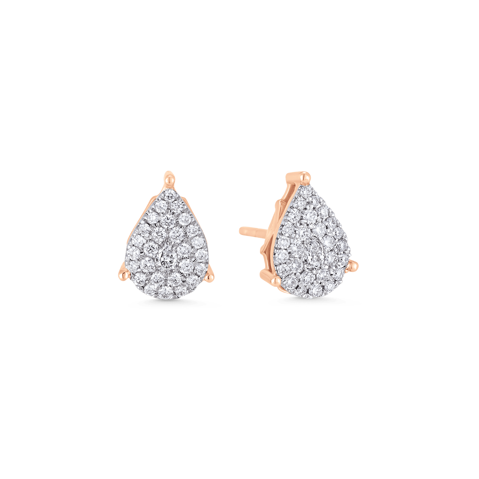 0.50 TCW Round Moissanite Diamond Cluster Stud Earrings - farrellouise