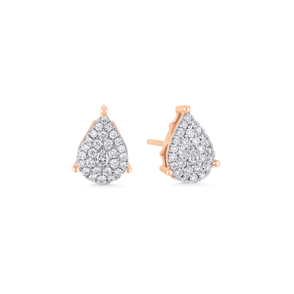 0.50 TCW Round Moissanite Diamond Cluster Stud Earrings - farrellouise