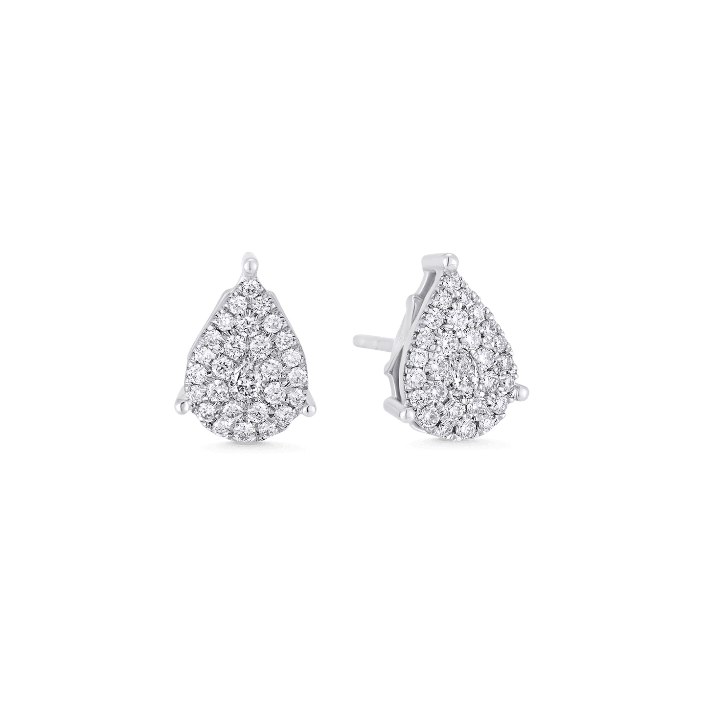 0.50 TCW Round Moissanite Diamond Cluster Stud Earrings - farrellouise