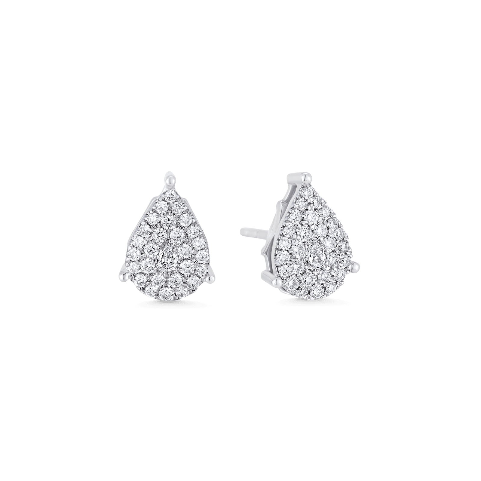 0.50 TCW Round Moissanite Diamond Cluster Stud Earrings - farrellouise