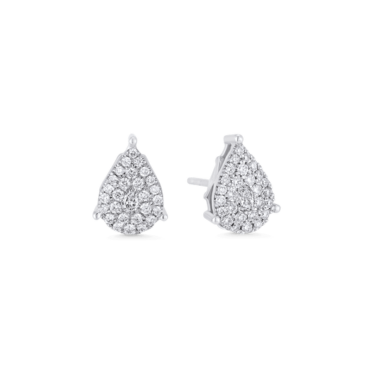 0.50 TCW Round Moissanite Diamond Cluster Stud Earrings - farrellouise