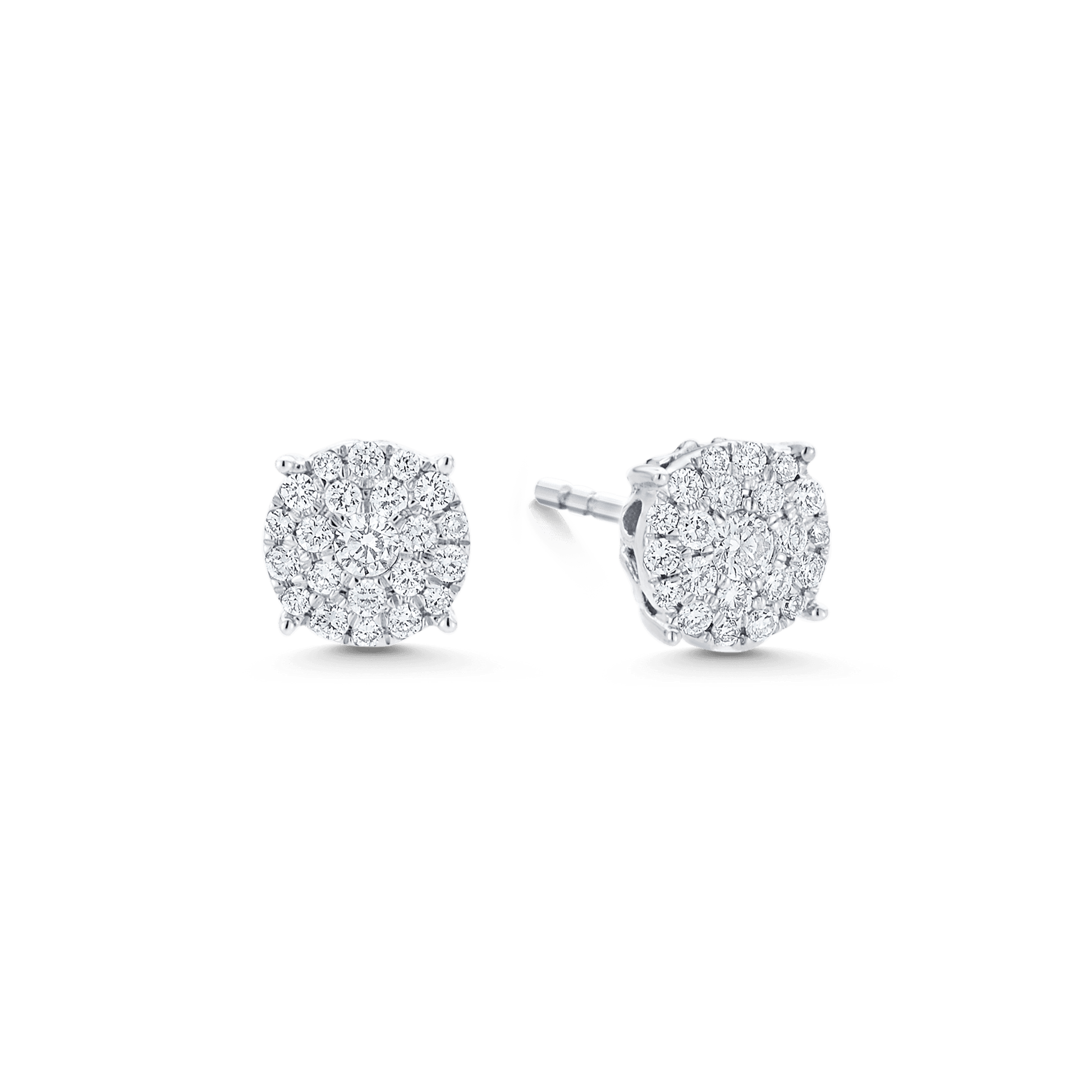 2.0 TCW Round Moissanite Diamond Studs Earrings - farrellouise