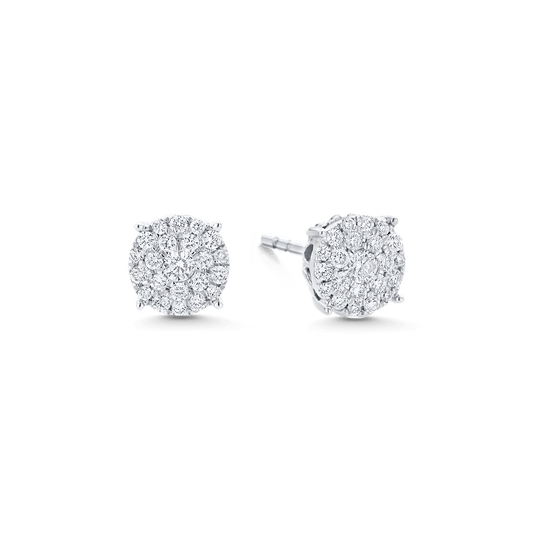 2.0 TCW Round Moissanite Diamond Studs Earrings - farrellouise