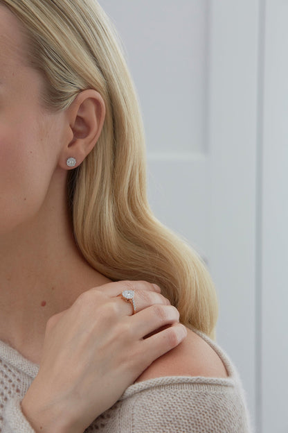 3.20 TCW Round Moissanite Diamond Studs Earrings - farrellouise