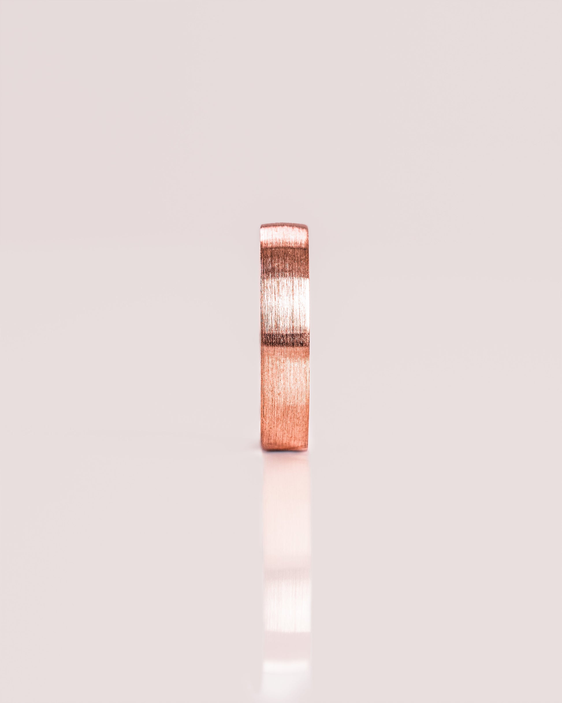 Classic Brushed-Finish Rose Gold Men's Band - farrellouise