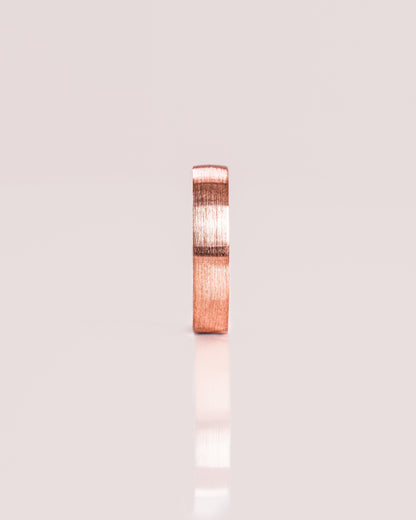 Classic Brushed-Finish Rose Gold Men's Band - farrellouise