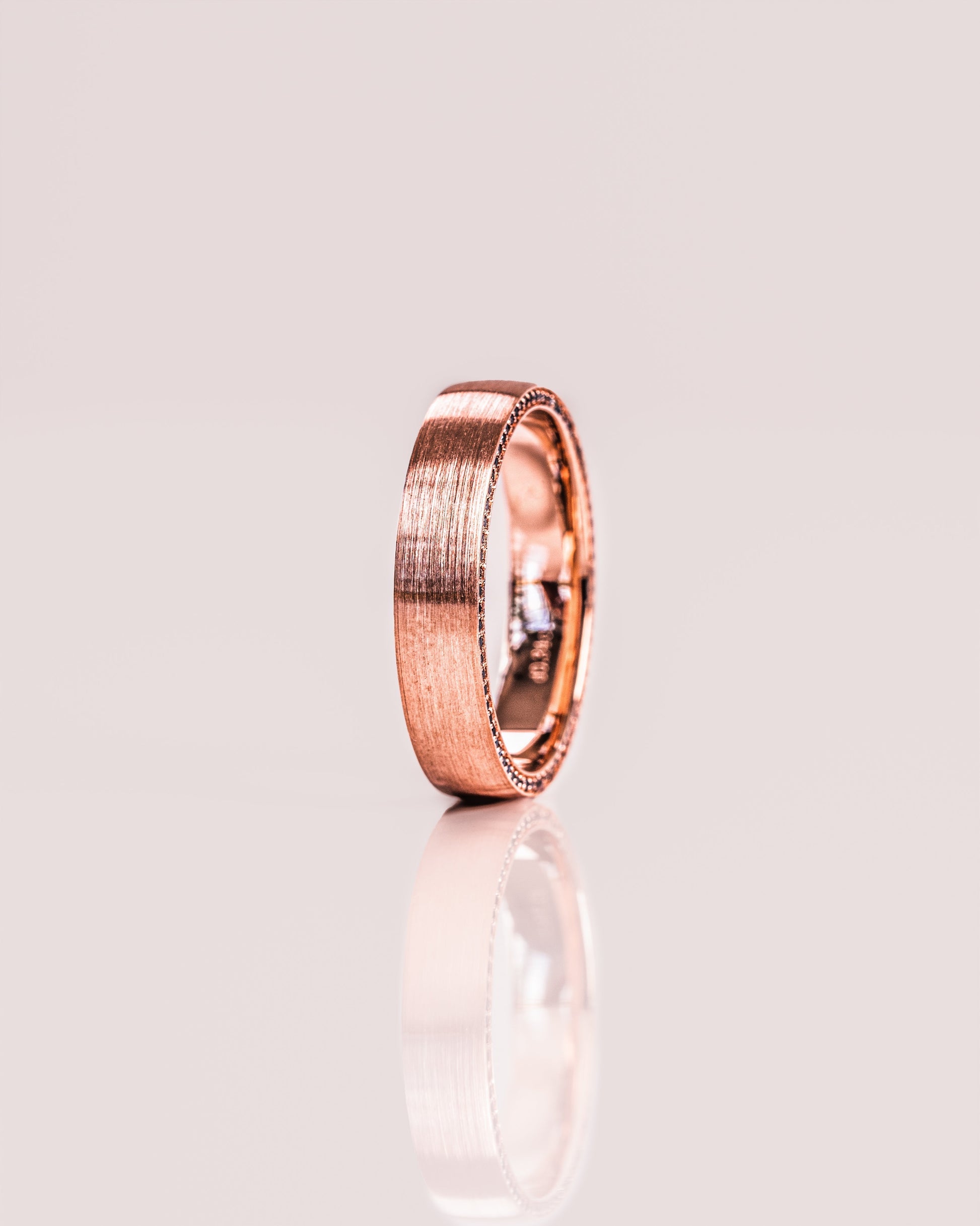 Classic Brushed-Finish Rose Gold Men's Band - farrellouise