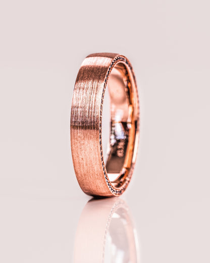 Classic Brushed-Finish Rose Gold Men's Band - farrellouise