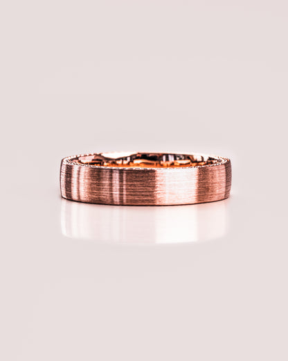 Classic Brushed-Finish Rose Gold Men's Band - farrellouise