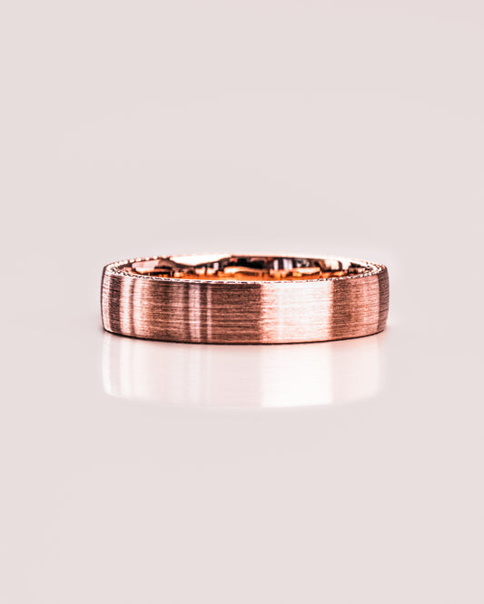Classic Brushed-Finish Rose Gold Men's Band - farrellouise