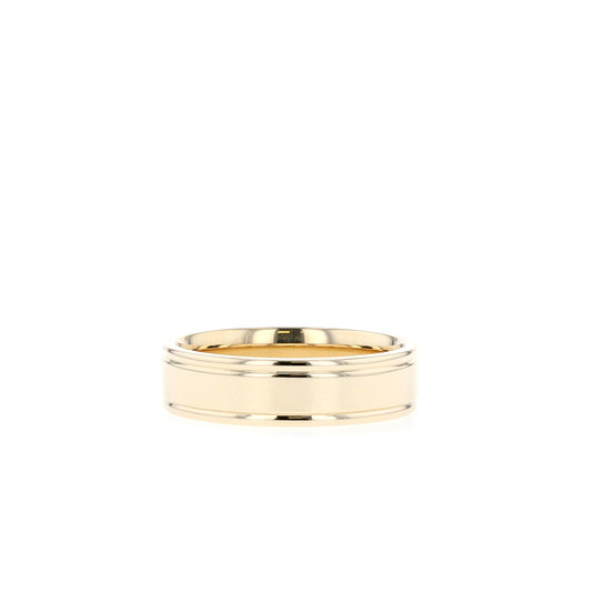 High-Polish Finish Regular Yellow Gold Men's Band - farrellouise