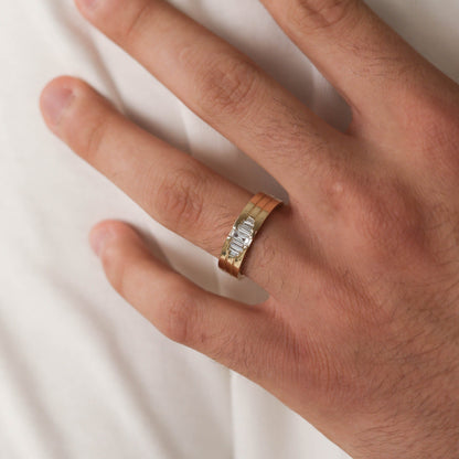 Stone Setting Classic High-Polish Finish Men's Band - farrellouise