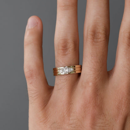 Stone Setting Classic High-Polish Finish Men's Band - farrellouise