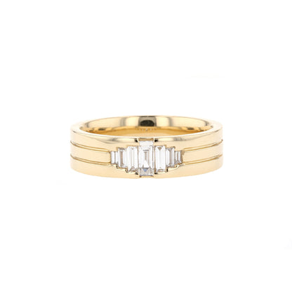 Stone Setting Classic High-Polish Finish Men's Band - farrellouise