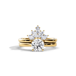 2.0  CT Round Moissanite solitaire Bridal Ring Set