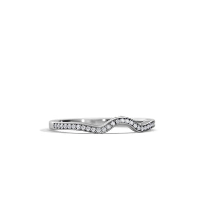0.10 TCW Round Curved Wedding Band