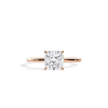 2.0 CT Cushion Moissanite Solitaire  Engagement Ring