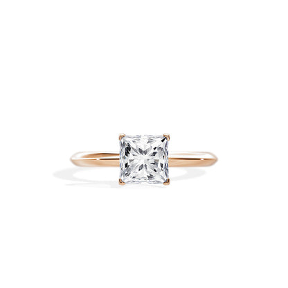 1.50 CT Princess Solitaire Moissanite Engagement Ring