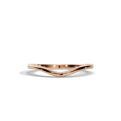 Classic Plain  Curved Wedding Band for Women