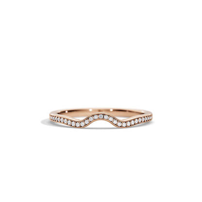 0.10 TCW Round Curved Wedding Band