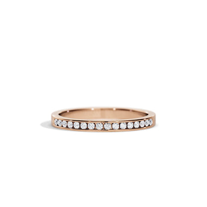 0.16 TCW Round Half Eternity Style Wedding Band