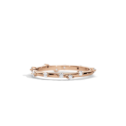 0.22  TCW Round Eternity Moissanite Wedding Band
