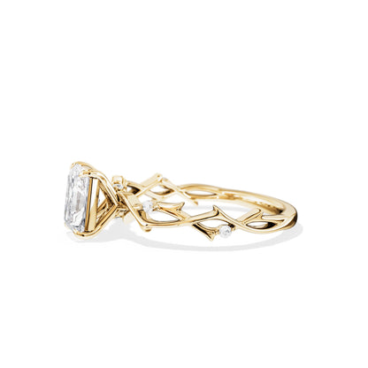1.75 CT Radiant Cut Moissanite Twig Setting Engagement Ring