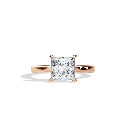 2.0 CT Princess Moissanite Solitaire Engagement Ring