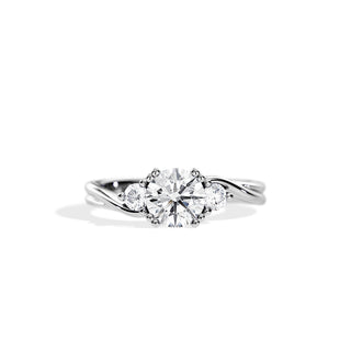 2.0 CT Three Stone Round Cut Moissanite Engagement Ring