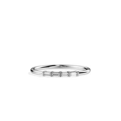 0.19 TCW Baguette Minimalist Style Wedding Band