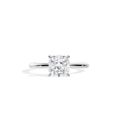 2.0 CT Cushion Moissanite Solitaire  Engagement Ring