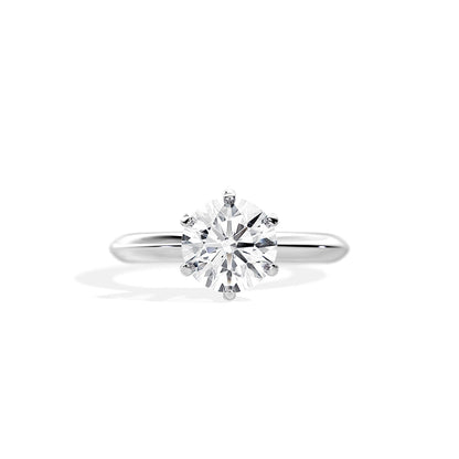 1.50 CT Round Cut Moissanite Solitaire Engagement Ring