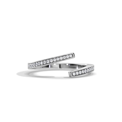 0.20 TCW Round Open Pave Moissanite Wedding Band