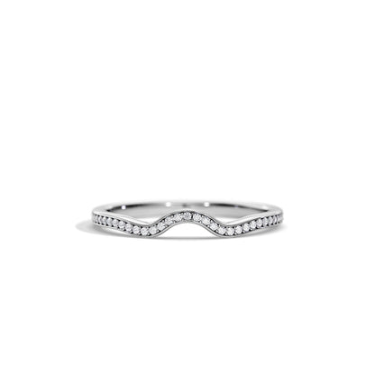 0.10 TCW Round Curved Wedding Band