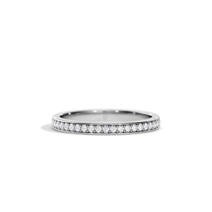0.20 TCW Round Half Eternity Wedding Band