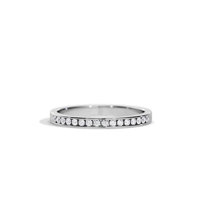0.16 TCW Round Half Eternity Style Wedding Band