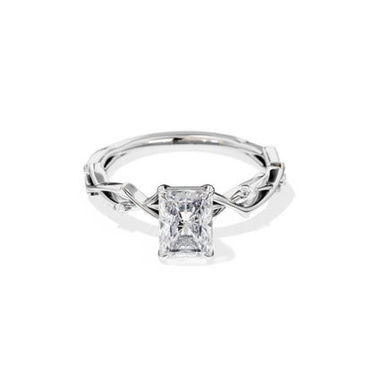 1.75 CT Radiant Cut Moissanite Twig Setting Engagement Ring