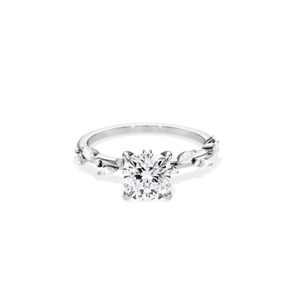 1.30 CT Cushion Cut Moissanite Twig Setting Engagement Ring