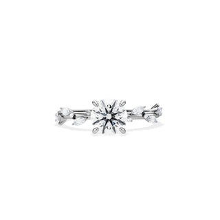 1.0 CT Round Cut Moissanite Twig Setting Engagement Ring