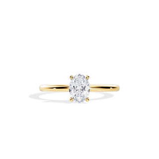 1.0 CT Oval Moissanite Solitaire Engagement Ring