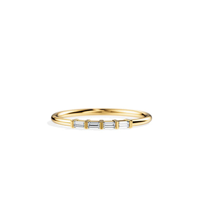 0.19 TCW Baguette Minimalist Style Wedding Band