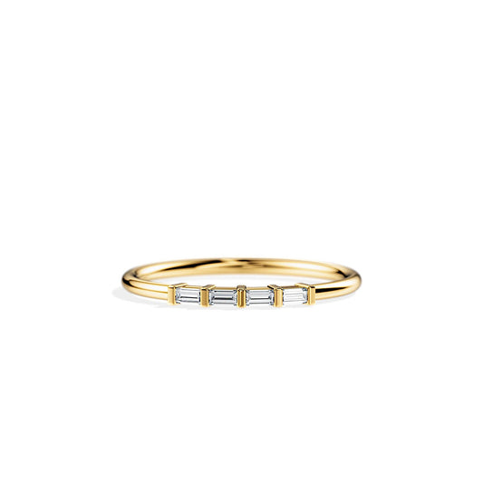 0.19 TCW Baguette Minimalist Style Wedding Band