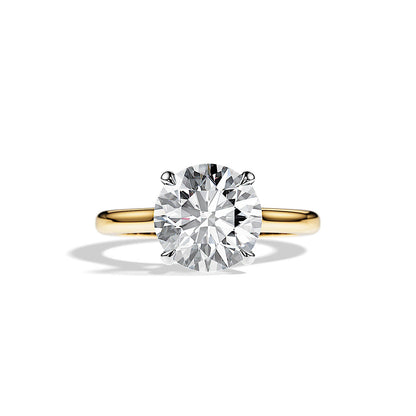 3.6 CT Round Solitaire Moissanite Engagement Ring