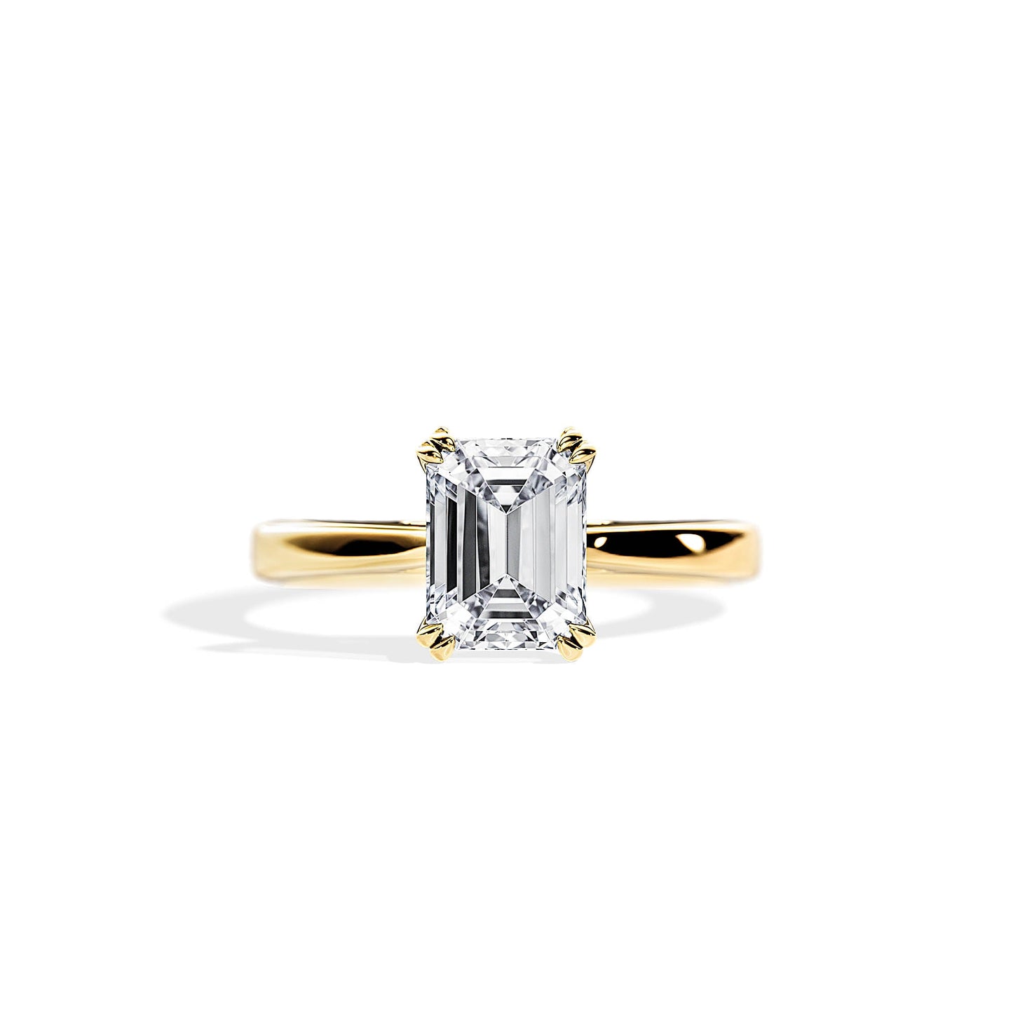 1.75 CT Emerald Moissanite Solitaire Engagement Ring