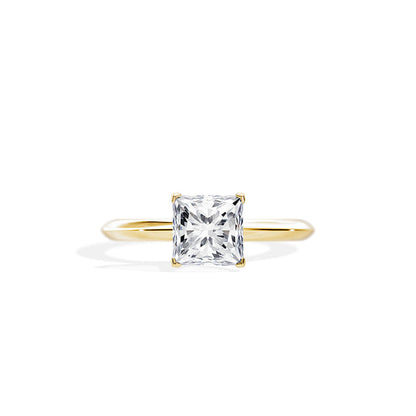 1.50 CT Princess Solitaire Moissanite Engagement Ring