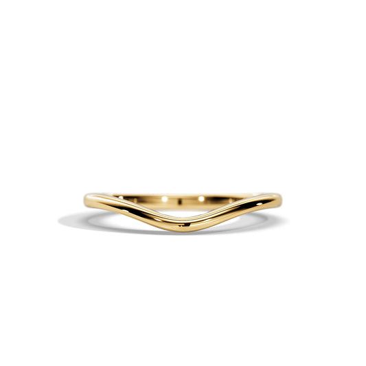 Classic Plain  Curved Wedding Band for Women