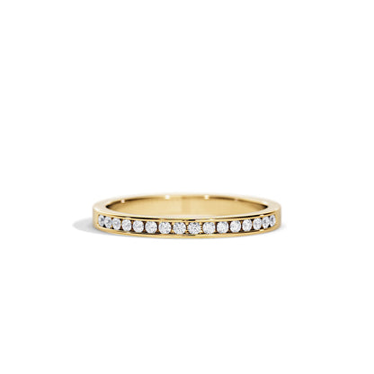 0.16 TCW Round Half Eternity Style Wedding Band